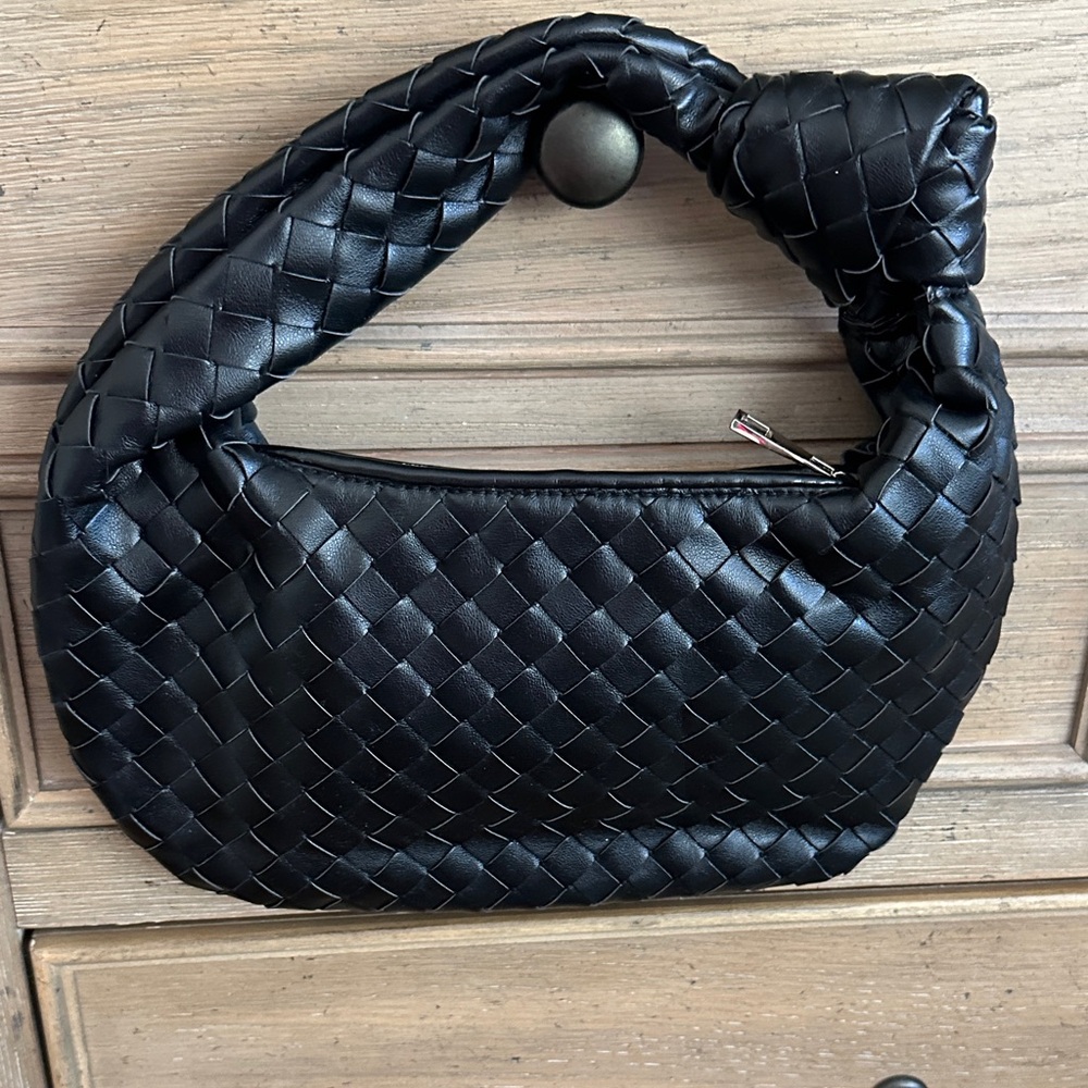 Amazon Black Woven Hobo Bag